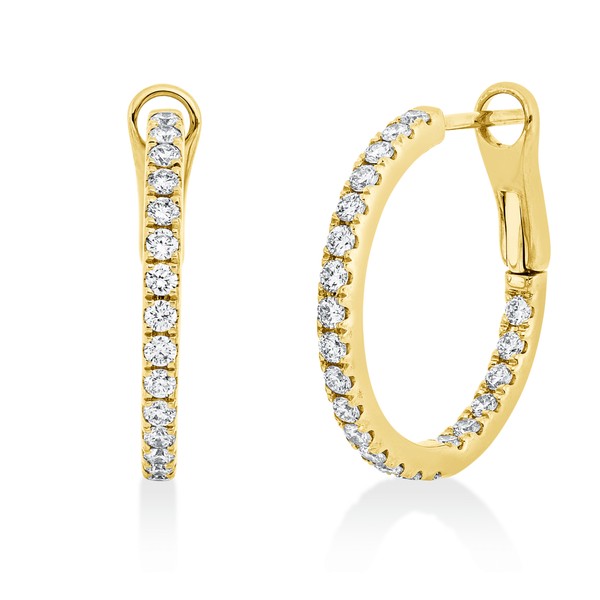 Creolen aus 750 Gelbgold 44 Brillanten 0.7ct