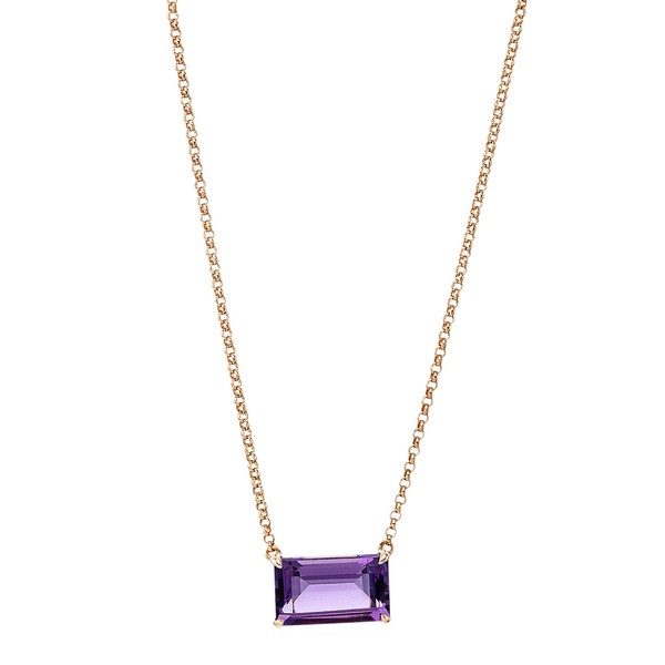 Collier aus 750 Rotgold Amethyst