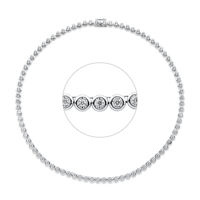 Collier aus 750 Gold Weißgold 39 Brillanten 1,53ct TW-SI L:42cm