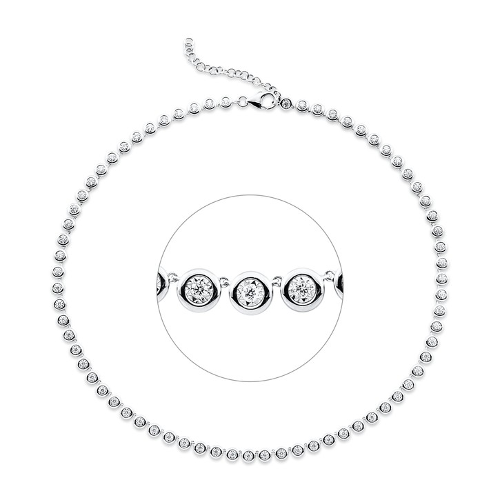 Collier aus 750 Weißgold 69 Brillanten 2.3ct