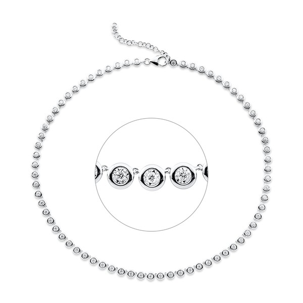 Collier aus 750 Weißgold 69 Brillanten 2.3ct