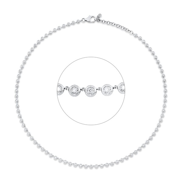 Collier aus 750 Weißgold 80 Brillanten 1.03ct