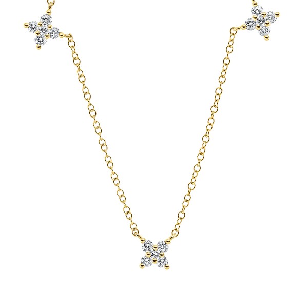 Collier aus 750 Gelbgold 25 Brillanten 0.83ct