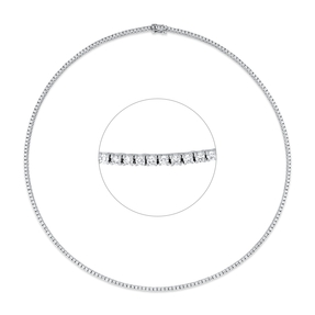 Collier aus 750 Gold Weißgold 221 Brillanten 3,5ct TTLB-SI L:43,2cm