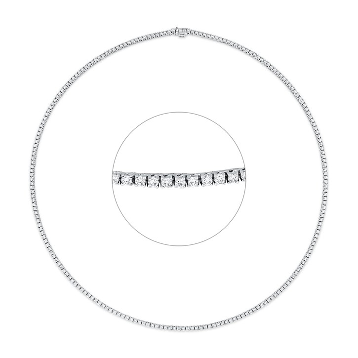 Collier aus 750 Weißgold 217 Brillanten 3.63ct