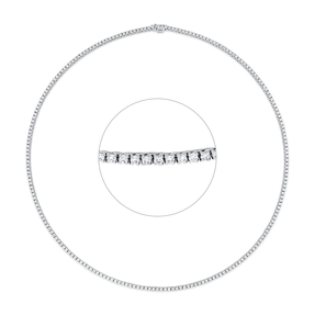 Collier aus 750 Gold Weißgold 217 Brillanten 3,63ct TW-VSI/SI L:43,8cm Collier aus 750 Gold Weißgold 217 Brillanten 3,63ct TW-VSI/SI L:43,8cm