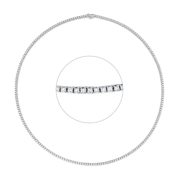 Collier aus 750 Weißgold 217 Brillanten 3.63ct
