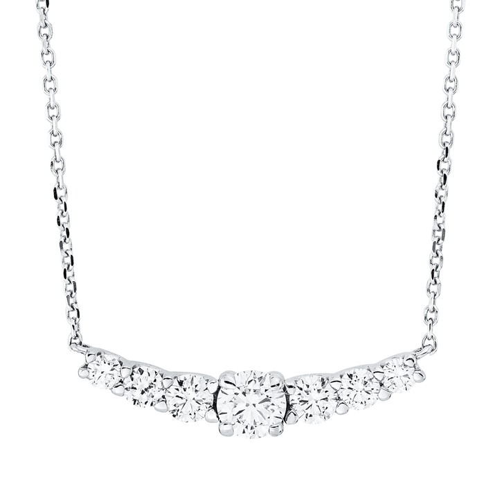 Collier aus 750 Weißgold 7 Brillanten 0.93ct