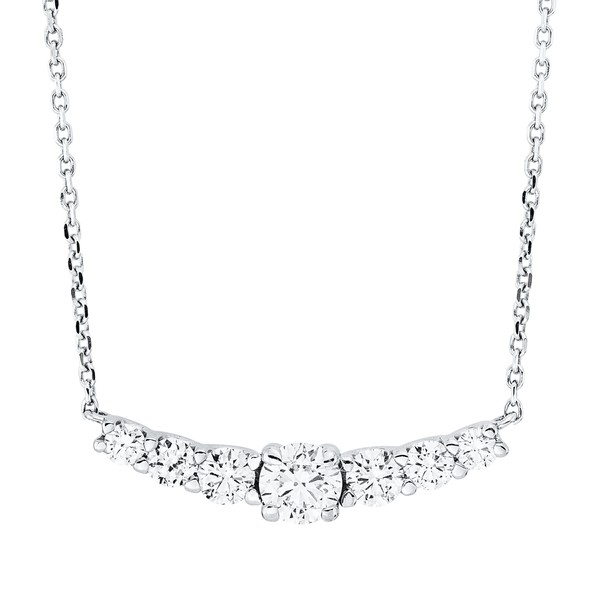 Collier aus 750 Weißgold 7 Brillanten 0.93ct