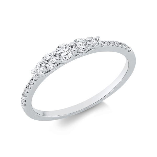 Ring aus 750 Weißgold 19 Brillanten 0.34ct