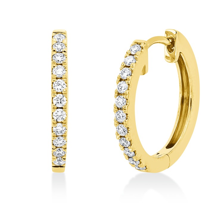 Creolen aus 750 Gelbgold 22 Brillanten 0.28ct