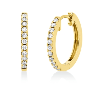 Creolen aus 750 Gold Gelbgold 22 Brillanten 0,28ct TW-SI