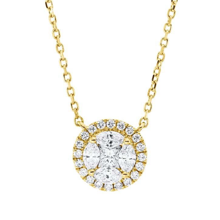 Collier aus 750 Gelbgold 25 Brillanten 0.28ct