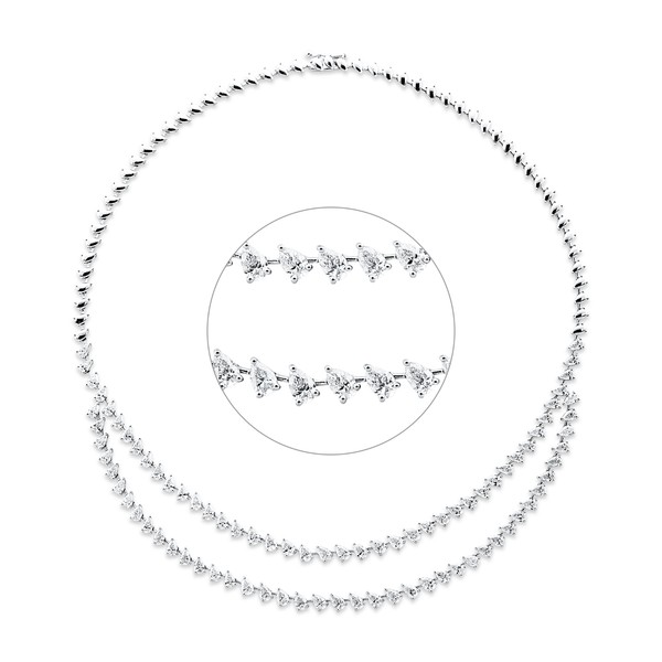 Collier aus 750 Weißgold 83 Diamanten 14.52ct