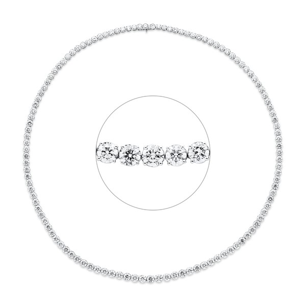 Collier aus 750 Weißgold 117 Brillanten 44.19ct