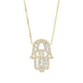 Collier aus 750 Gold Gelbgold 115 Diamanten 0,54ct TW-SI L:45cm