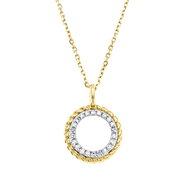 Collier aus 585 Gelbgold 22 Brillanten 0.06ct