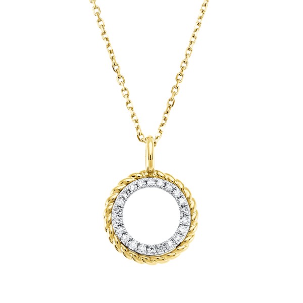 Collier aus 585 Gelbgold 22 Brillanten 0.06ct