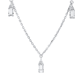 Collier aus 750 Gold Weißgold 20 Diamanten 0,53ct TW-SI L:45cm Collier aus 750 Gold Weißgold 20 Diamanten 0,53ct TW-SI L:45cm