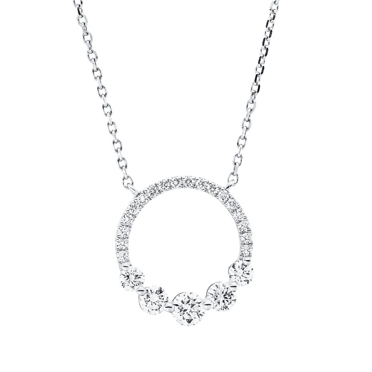 Collier aus 750 Weißgold 23 Brillanten 0.32ct