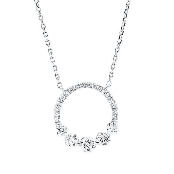Collier aus 750 Weißgold 23 Brillanten 0.32ct