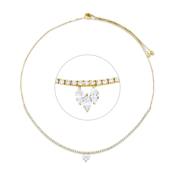 Collier aus 750 Gelbgold 88 Brillanten 2.16ct