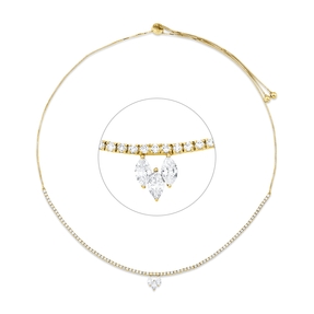 Collier aus 750 Gold Gelbgold 88 Diamanten 2,16ct L:63,5cm Collier aus 750 Gold Gelbgold 88 Diamanten 2,16ct L:63,5cm