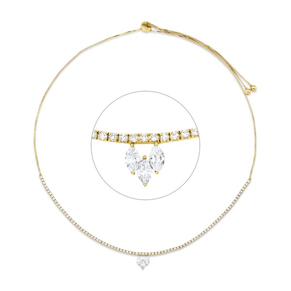 Collier aus 750 Gelbgold 88 Brillanten 2.16ct