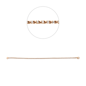 Armband aus 750 Gold Rotgold 57 Brillanten 0,49ct TW-SI L:17,1cm