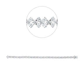 Armband aus 750 Gold Weißgold 115 Diamanten 6,17ct TW-VSI/SI L:17,8cm