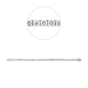 Armband aus 750 Gold Weißgold 33 Brillanten 16,64ct TW-SI L:17,8cm