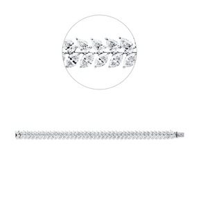 Armband aus 750 Gold Weißgold 82 Diamanten 15,85ct TW-VVS/VS L:17cm