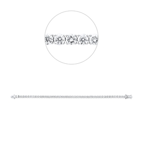 Armband aus 750 Gold Weißgold 46 Brillanten 7,24ct TW-i1 L:17,3cm