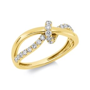 Ring aus 750 Gold Gelbgold 24 Brillanten 0,38ct TW-SI B:6,6mm Ring aus 750 Gold Gelbgold 24 Brillanten 0,38ct TW-SI B:6,6mm