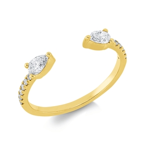 Ring aus 750 Gold Gelbgold 14 Diamanten 0,4ct TW-SI B:3,2mm Ring aus 750 Gold Gelbgold 14 Diamanten 0,4ct TW-SI B:3,2mm