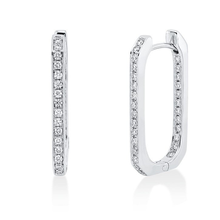 Creolen aus 750 Weißgold 56 Brillanten 0.57ct