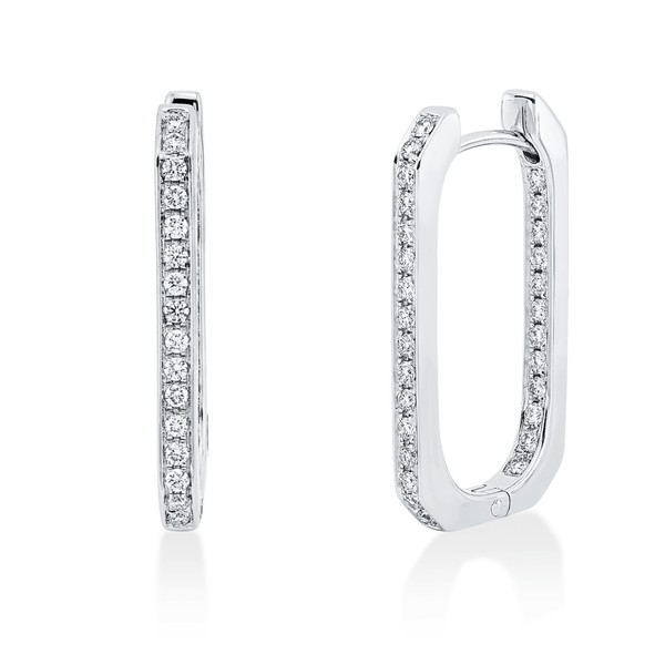 Creolen aus 750 Weißgold 56 Brillanten 0.57ct