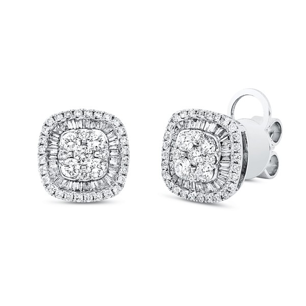 Ohrstecker aus 750 Weißgold 130 Brillanten 0.96ct