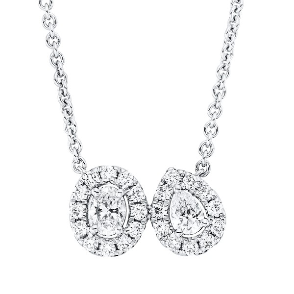 Collier aus 750 Weißgold 25 Brillanten 0.46ct