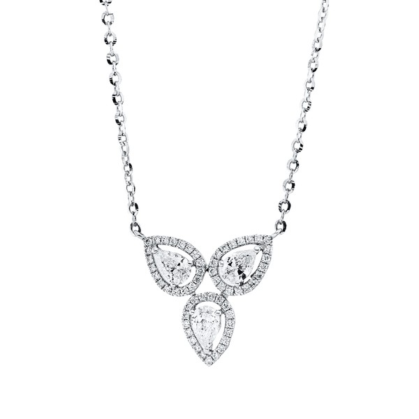 Collier aus 750 Weißgold 60 Brillanten 0.58ct