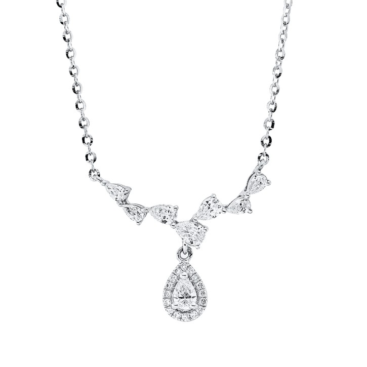 Collier aus 750 Weißgold 24 Brillanten 0.53ct
