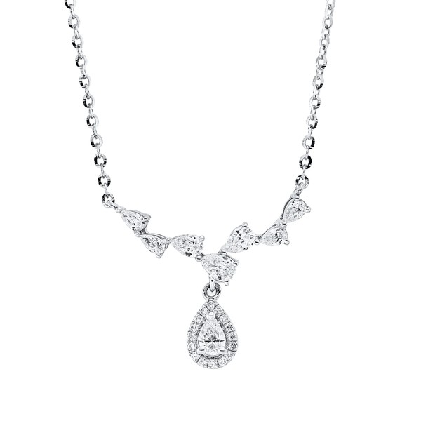 Collier aus 750 Weißgold 24 Brillanten 0.53ct