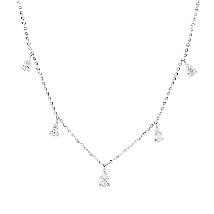Collier aus 750 Weißgold 7 Diamanten 1.42ct
