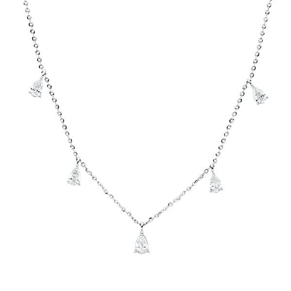 Collier aus 750 Weißgold 7 Diamanten 1.42ct