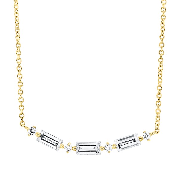 Collier aus 750 Gelbgold 7 Brillanten 0.5ct