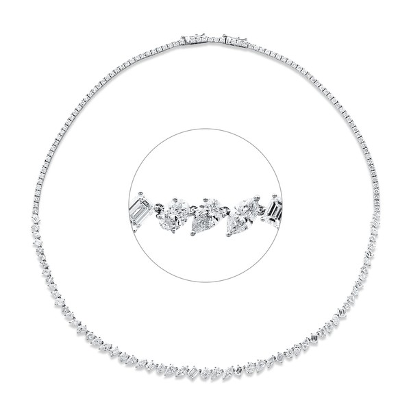 Collier aus 750 Weißgold 145 Brillanten 13.33ct