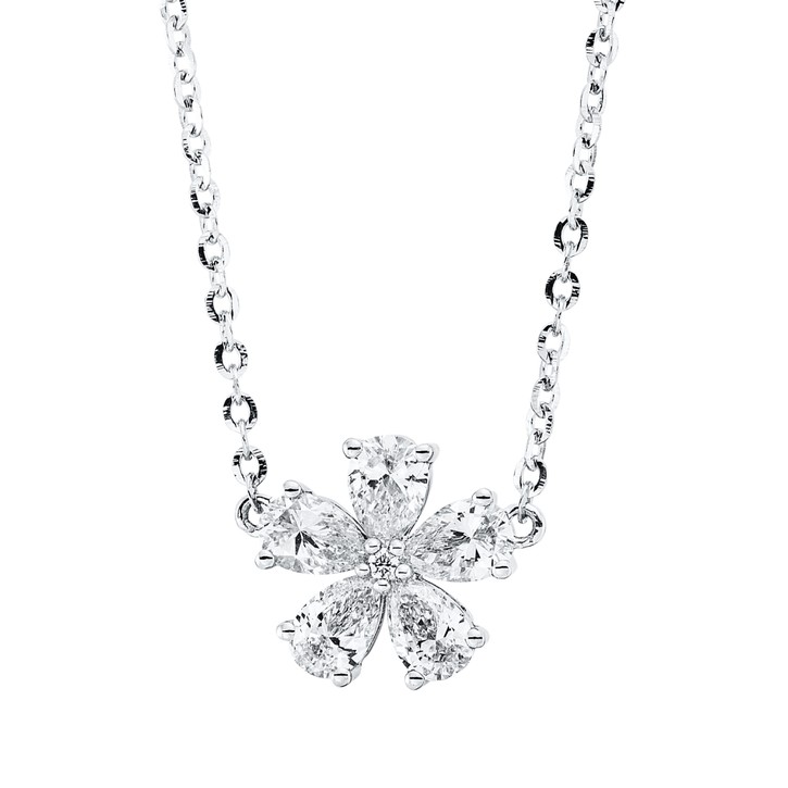 Collier aus 750 Weißgold 6 Brillanten 0.73ct