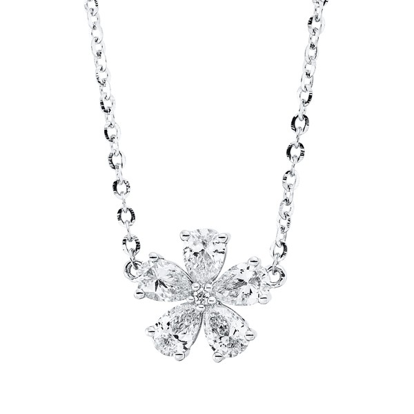 Collier aus 750 Weißgold 6 Brillanten 0.73ct