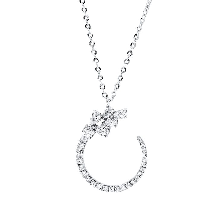 Collier aus 750 Weißgold 30 Brillanten 0.55ct