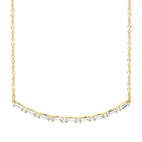 Collier aus 750 Gold Gelbgold 17 Diamanten 0,46ct TW-SI L:42cm